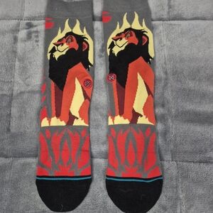 Stance Gray and Red Lion Character Socks